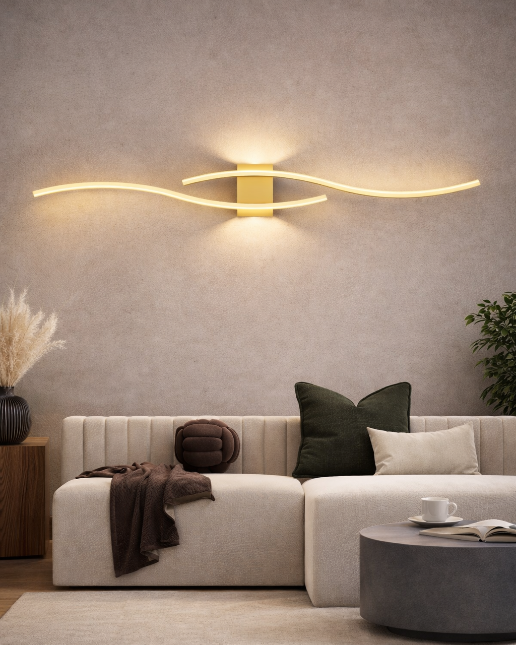 Aplique LED Lineal de Pared Diseño Moderno Interior