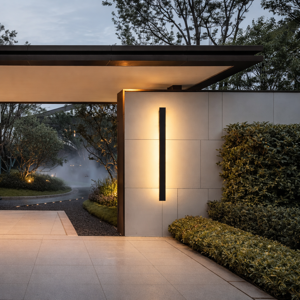 Aplique LED Exterior Alargado de Aluminio para Fachada