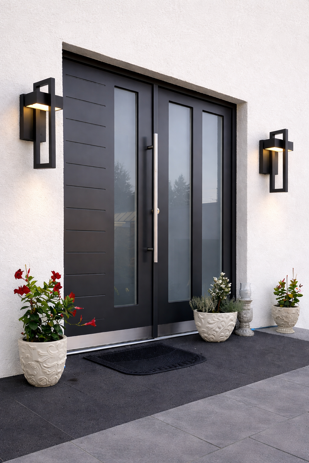 Aplique LED Exterior Negro Retro Impermeable