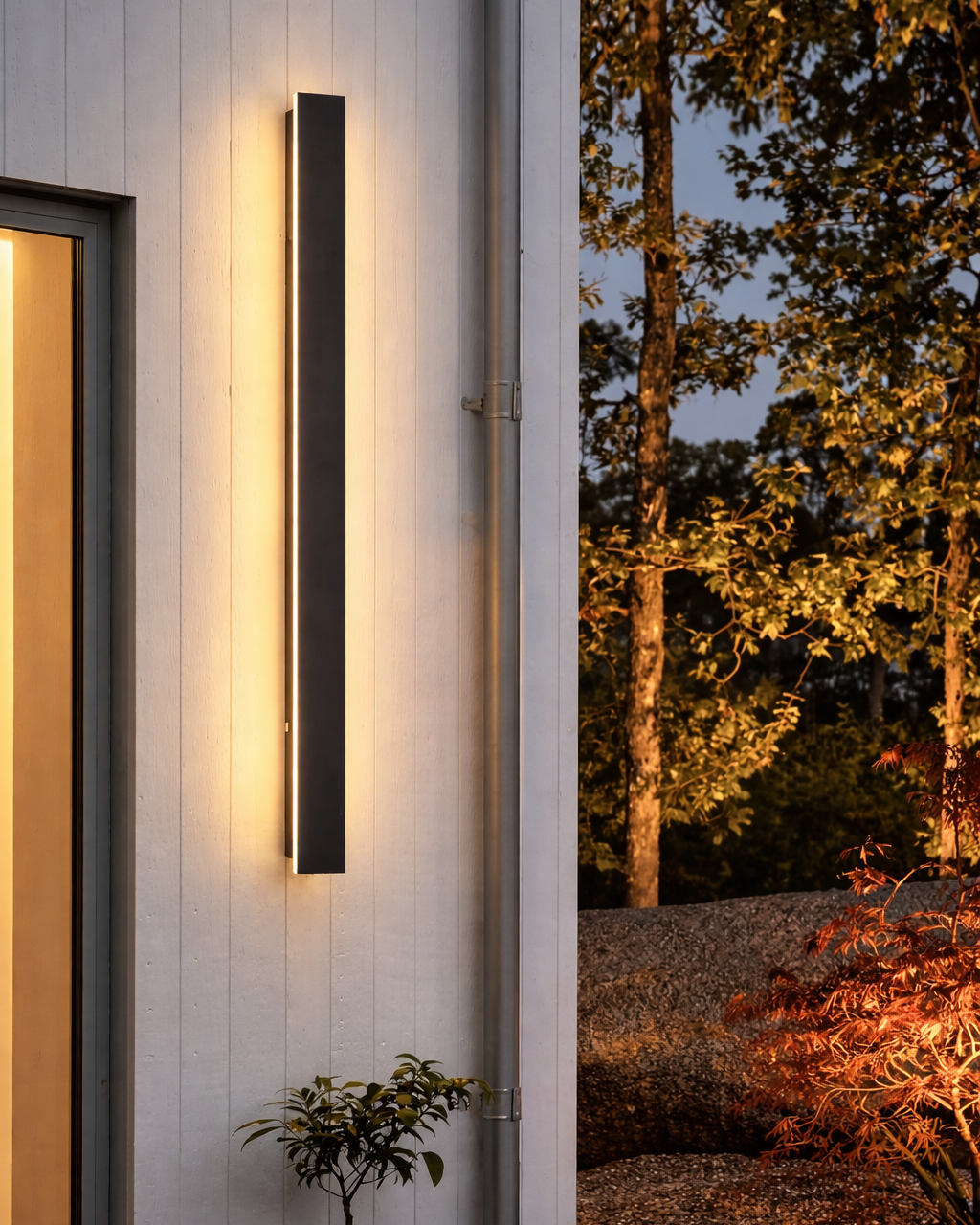 Aplique LED Exterior Alargado de Aluminio para Fachada