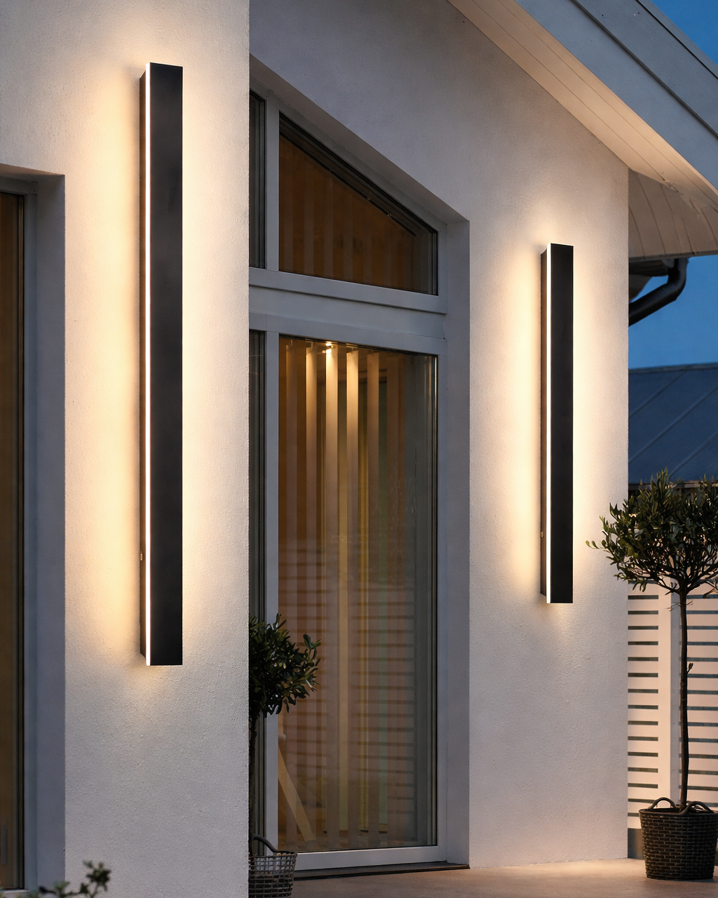 Aplique LED Exterior Alargado de Aluminio para Fachada