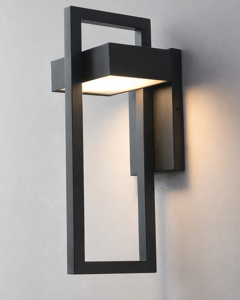 Aplique LED Exterior Negro Retro Impermeable