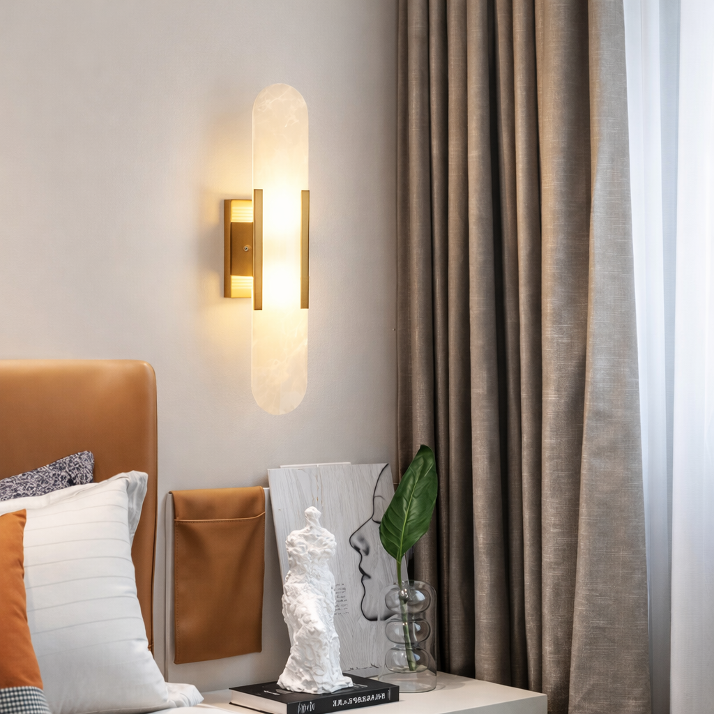 Aplique LED de Pared Mármol Moderno de Lujo Vertical