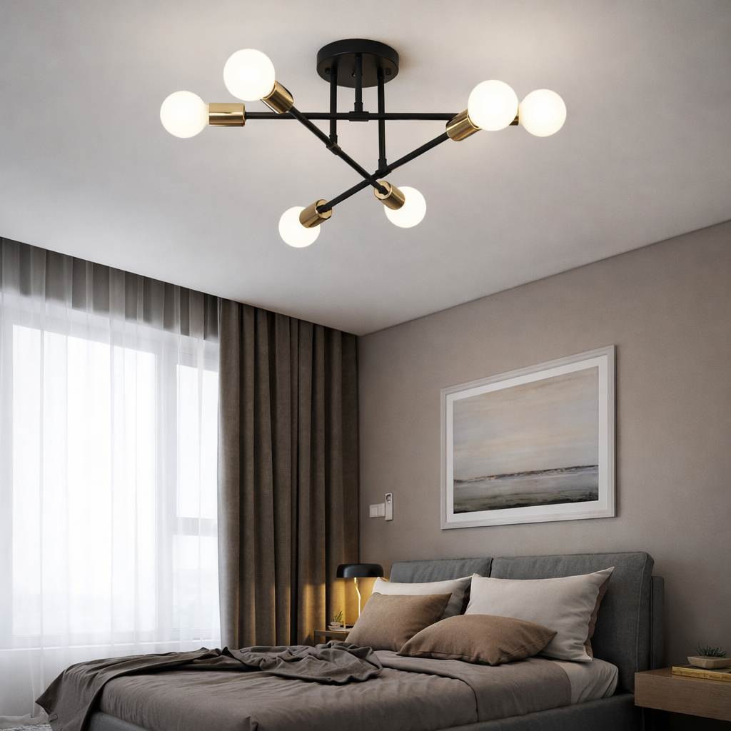 Lámpara de Techo Industrial Retro | Araña para Salón y Hogar