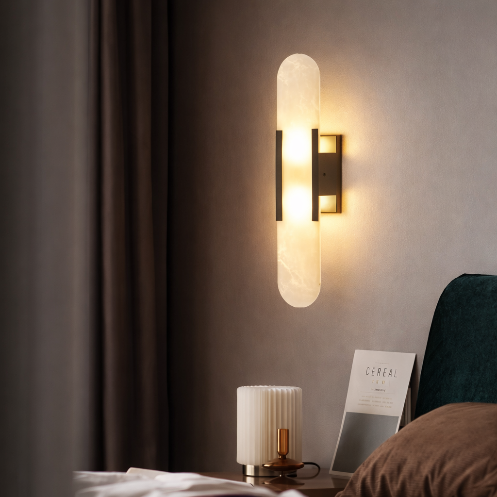 Aplique LED de Pared Mármol Moderno de Lujo Vertical