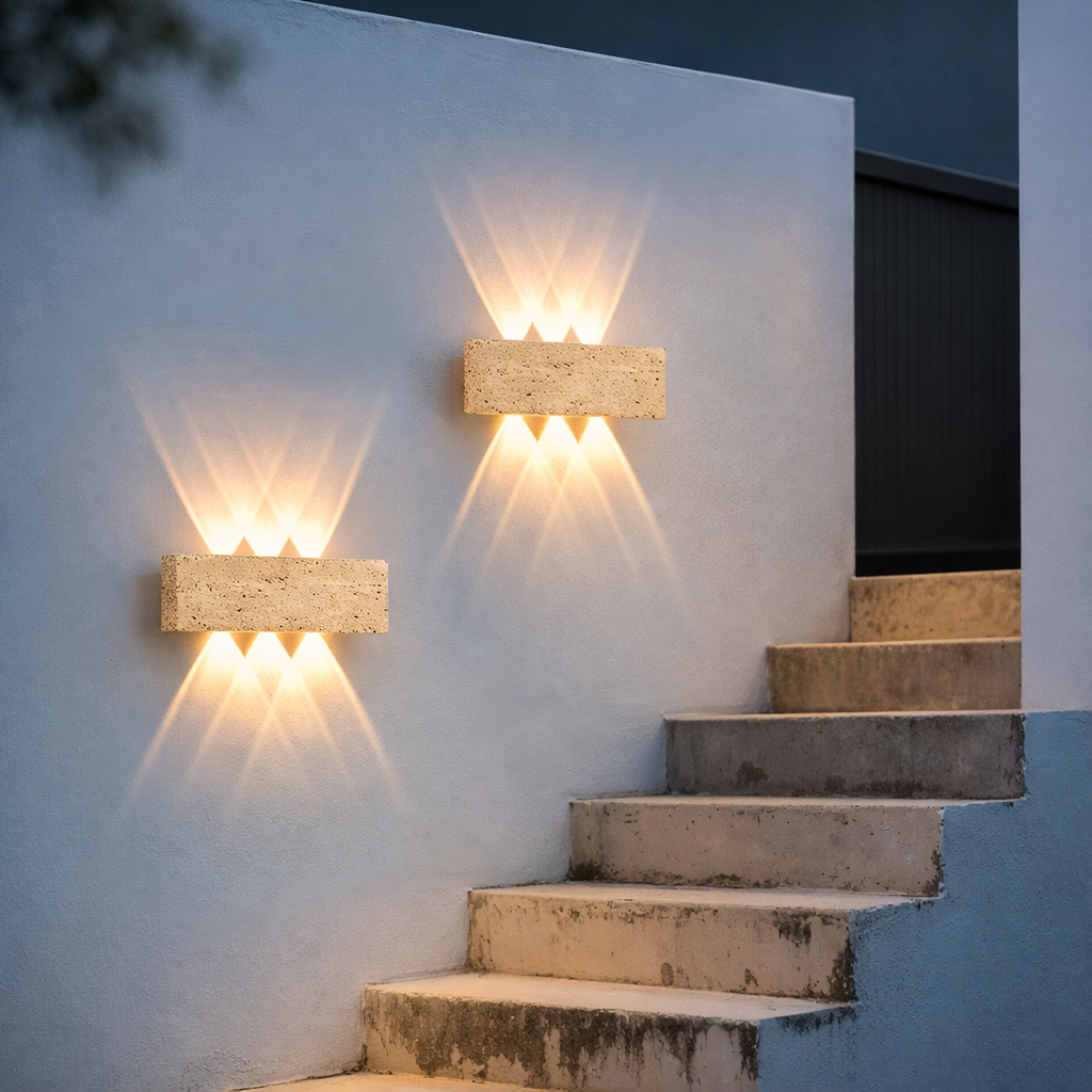 Aplique de Pared Travertino Natural Moderno Up Down