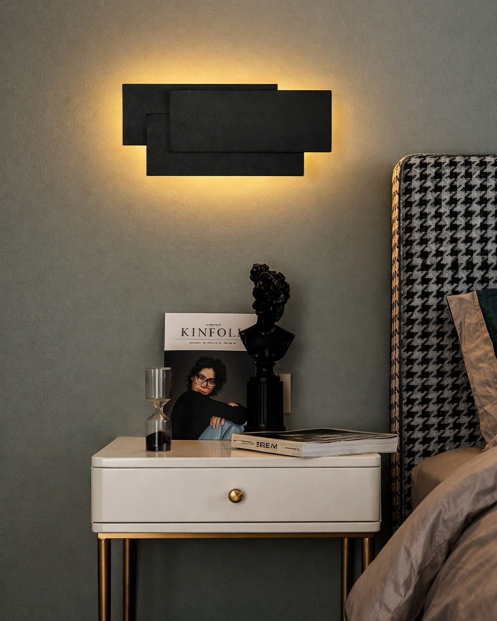 Aplique LED de Pared Diseño Geométrico Decorativo