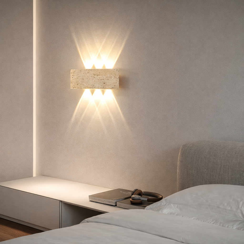 Aplique de Pared Travertino Natural Moderno Up Down