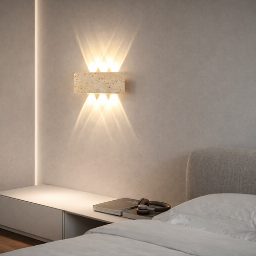 Aplique de Pared Travertino Natural Moderno Up Down