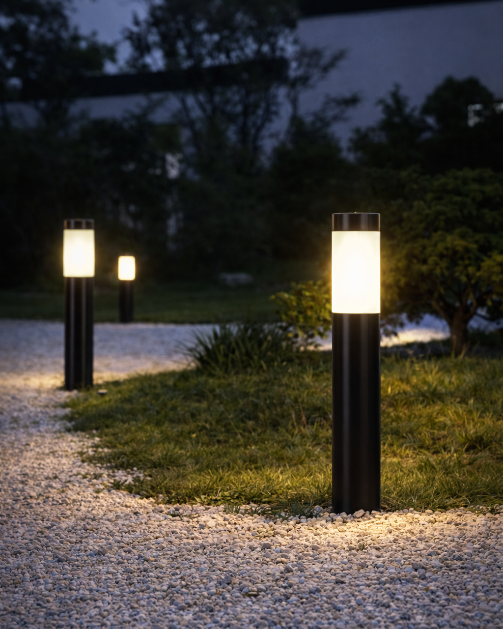 Baliza Solar LED Acero Inoxidable para Jardín y Camino