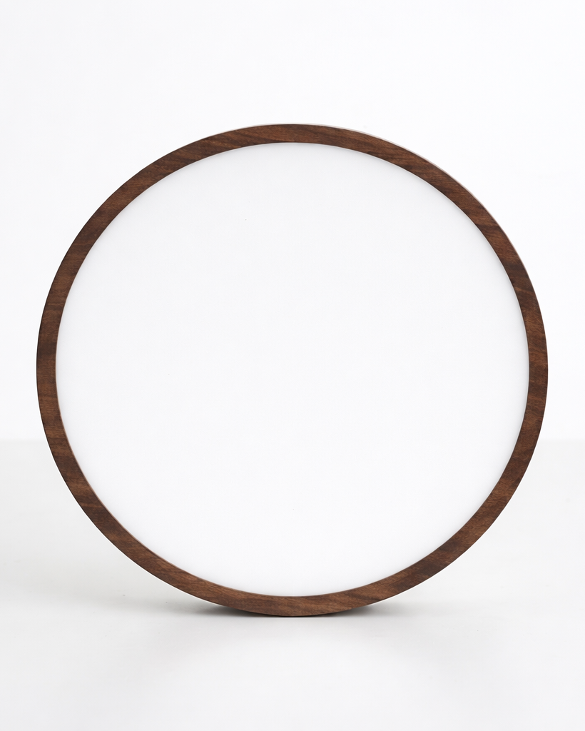 Lámpara de Techo LED Redonda Ultrafina Nogal Moderna