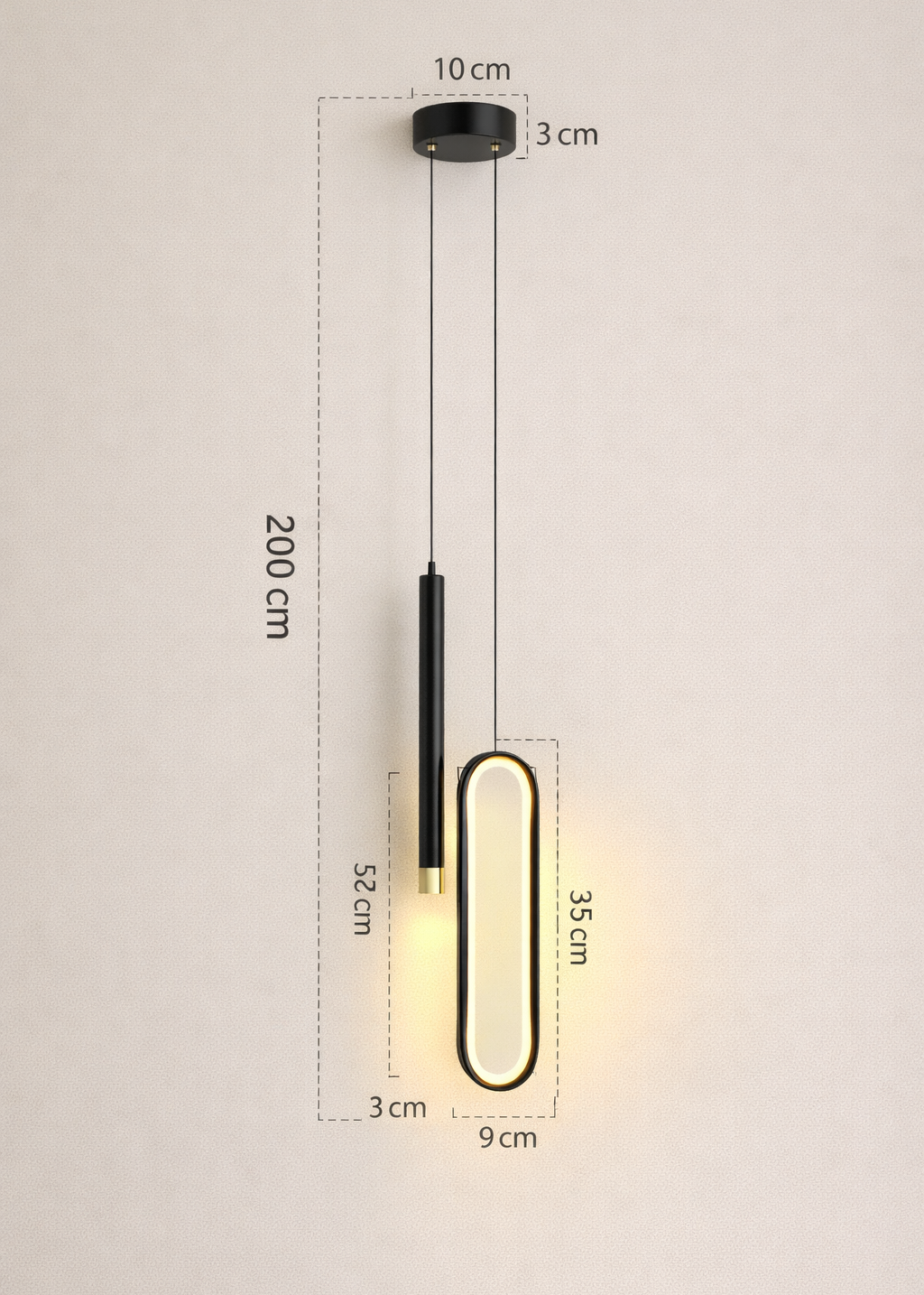 Lámpara Colgante LED Nórdica Moderna para Salón y Comedor