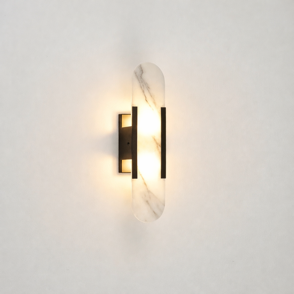 Aplique LED de Pared Mármol Moderno de Lujo Vertical