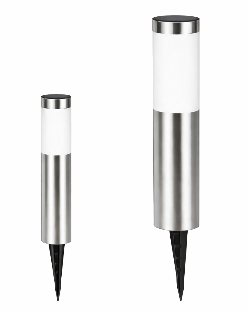 Baliza Solar LED Acero Inoxidable para Jardín y Camino