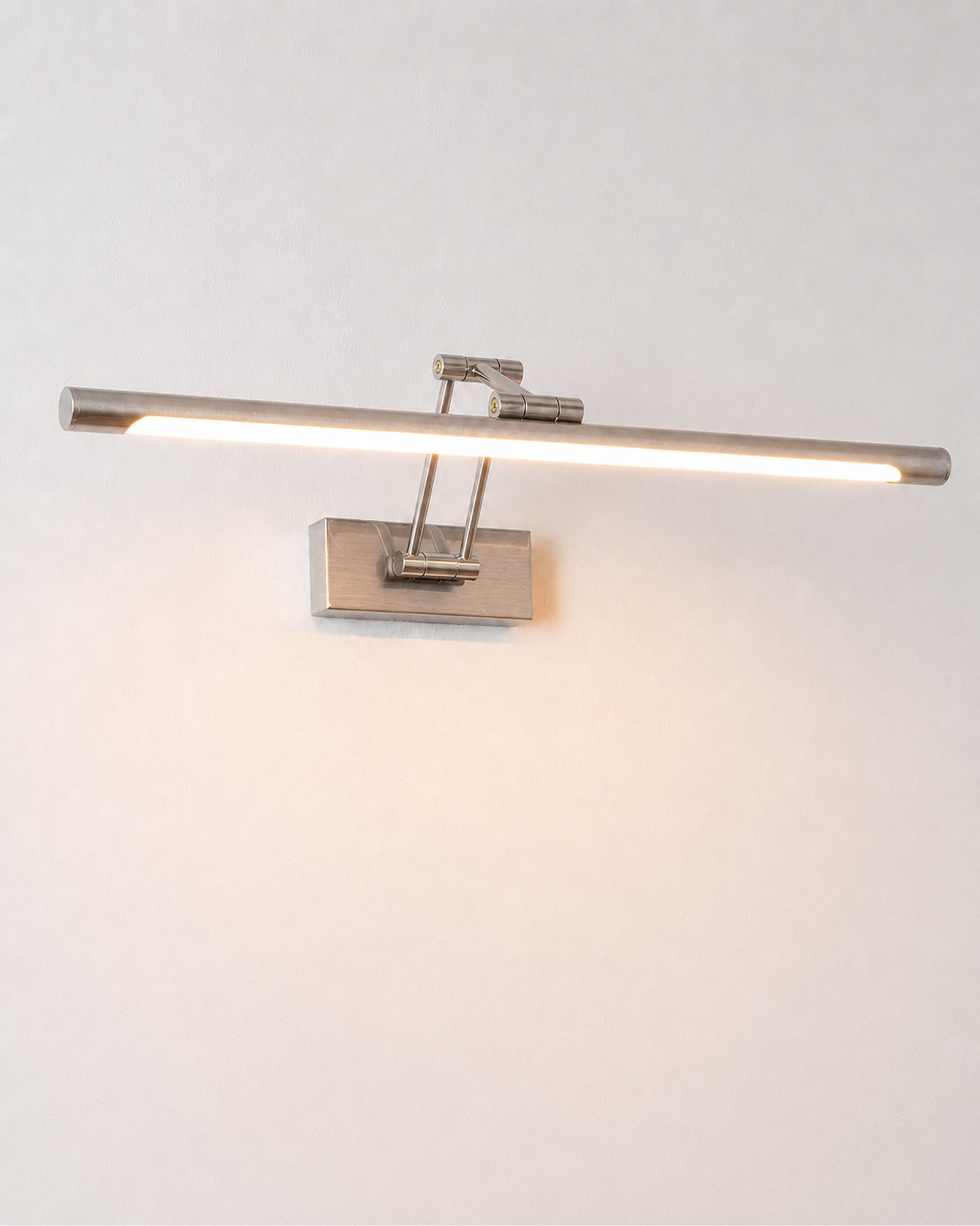 Aplique LED para cuadros en acabado níquel, vista uniforme