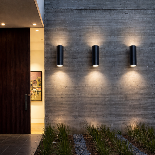 Aplique de Pared Exterior LED Tipo Proyector Negro