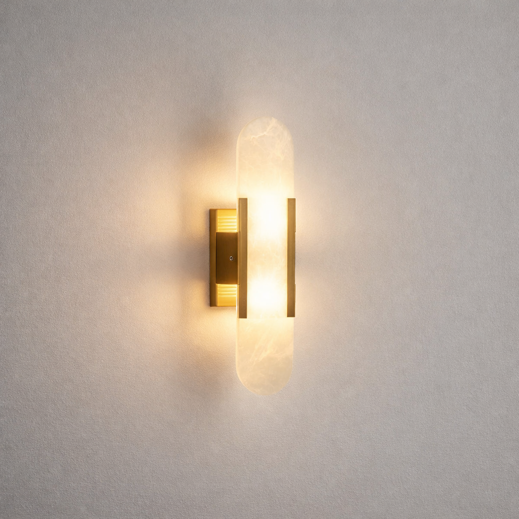 Aplique LED de Pared Mármol Moderno de Lujo Vertical