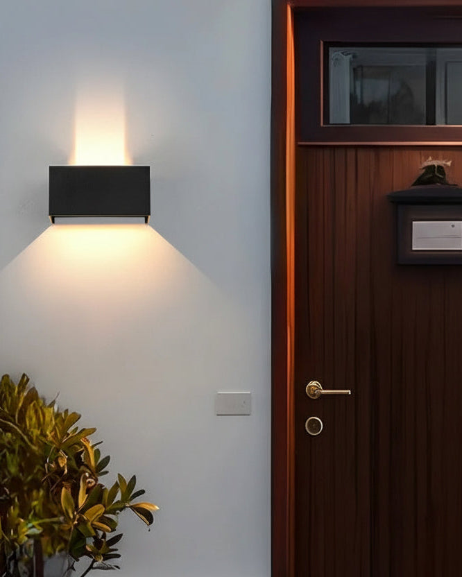 Aplique LED Exterior Moderno Cubo para Fachada