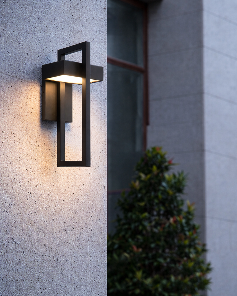 Aplique LED Exterior Negro Retro Impermeable