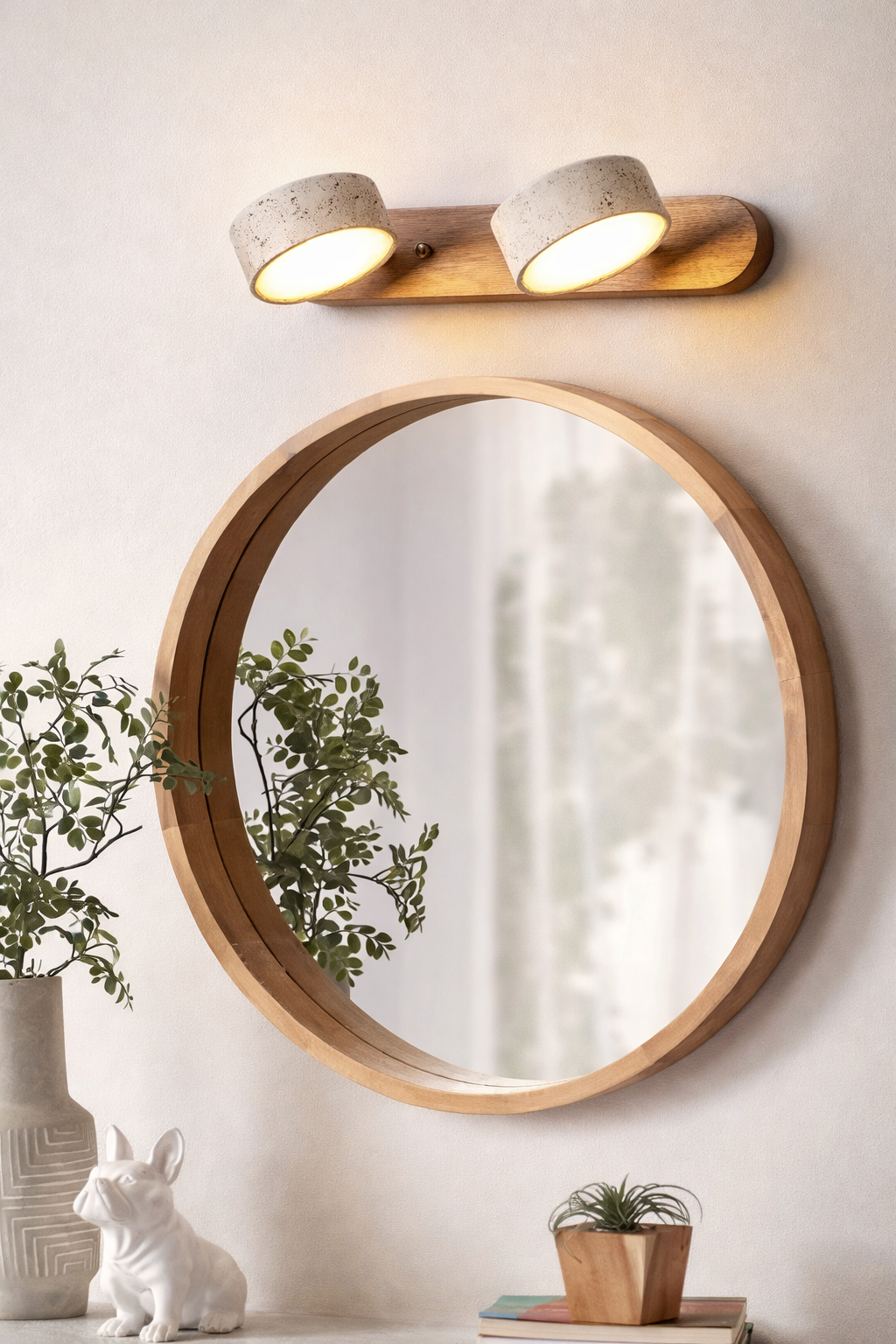 Aplique de Pared Japonés Minimalista - Iluminación Creativa para Tocador