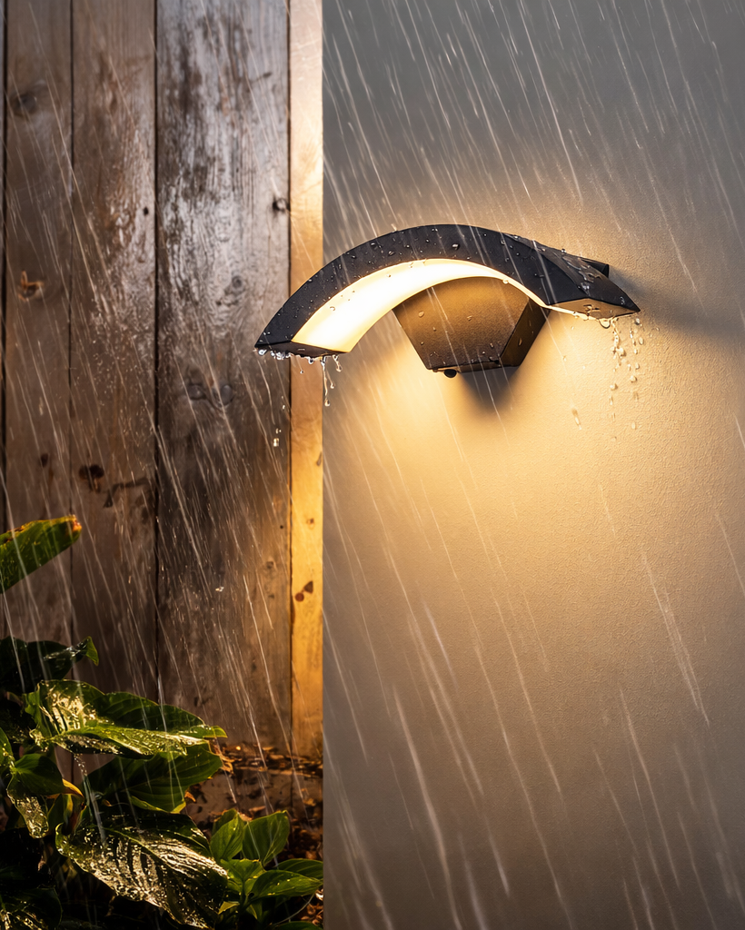 Aplique LED Exterior Curvo Impermeable para Fachada