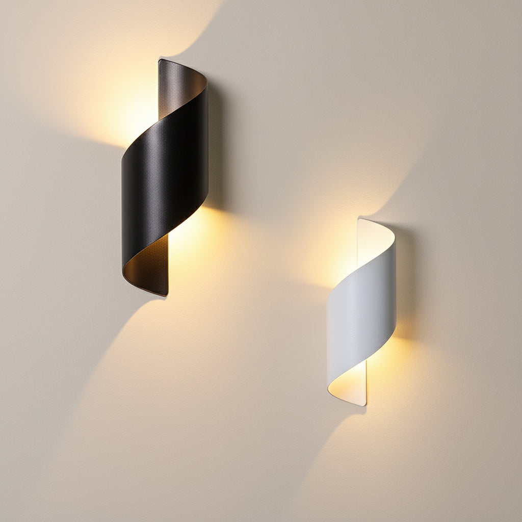 Aplique LED Exterior Moderno en Espiral Impermeable