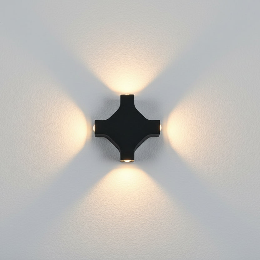 Aplique LED Exterior: Iluminación Impermeable de 4 Lados para Jardín