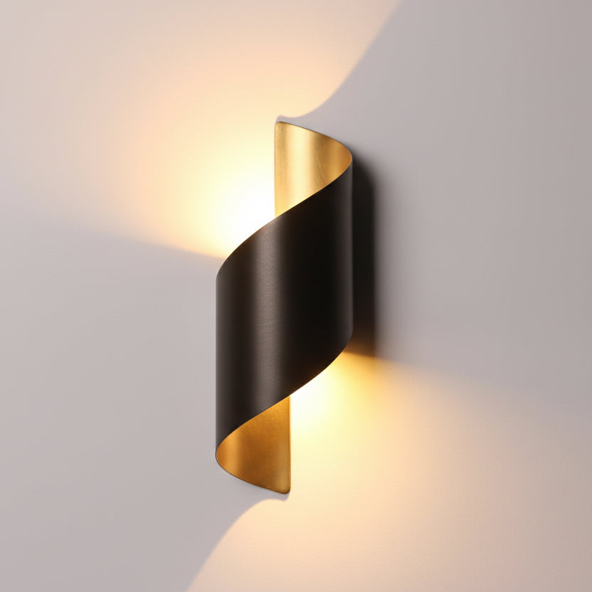 Aplique LED Exterior Moderno en Espiral Impermeable
