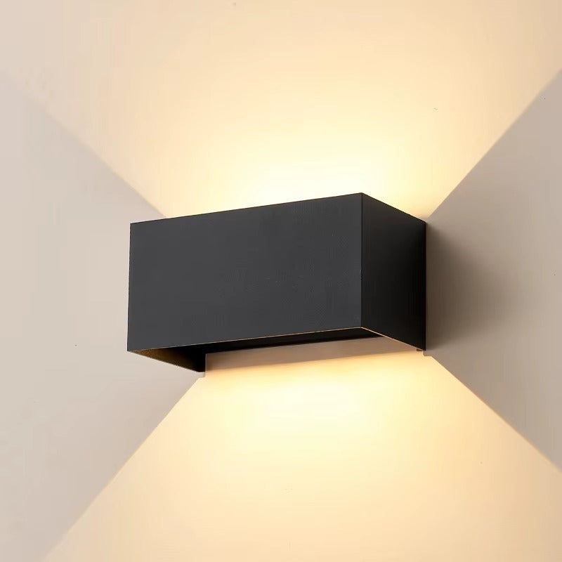 Aplique LED Exterior Moderno Cubo para Fachada