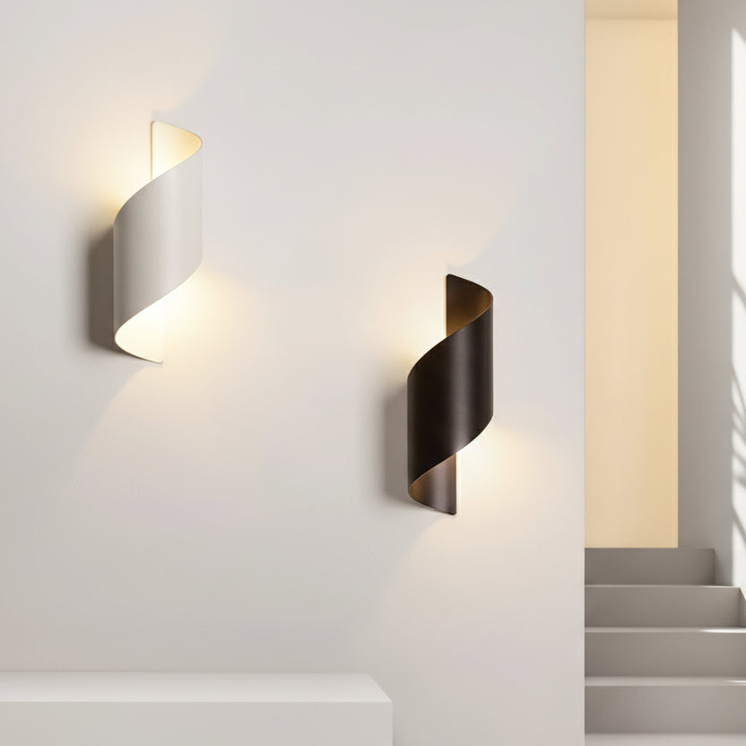 Aplique LED Exterior Moderno en Espiral Impermeable