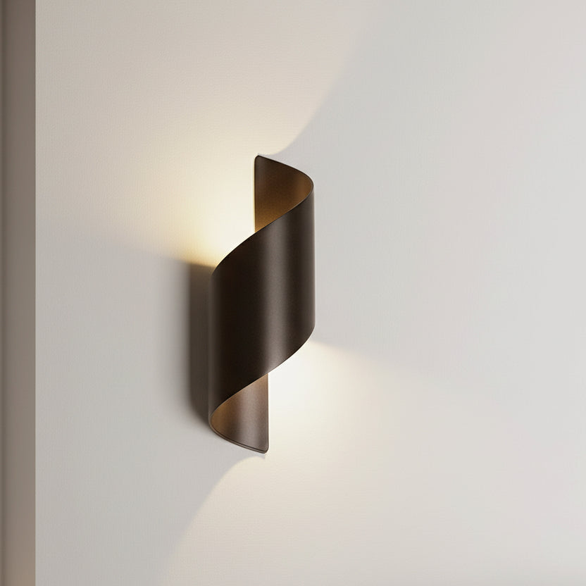 Aplique LED Exterior Moderno en Espiral Impermeable