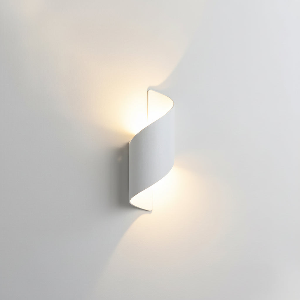 Aplique LED Exterior Moderno en Espiral Impermeable